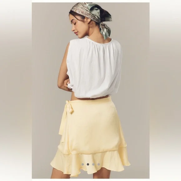 NWT Anthropologie Maeve Ruffle Mini Skirt - Picture 2 of 5